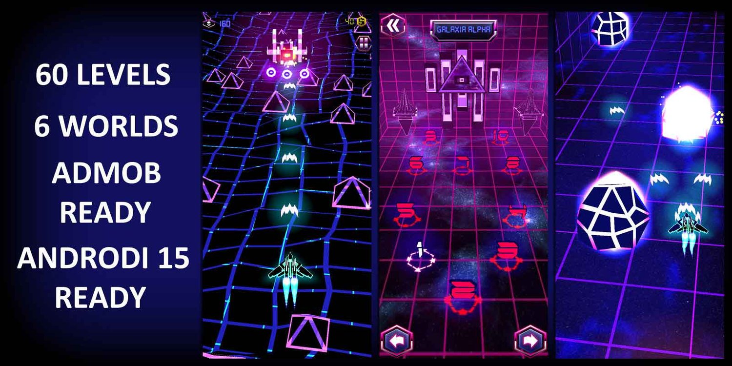 Neon Space Mission space shooter unity 3d template unity space shooter game space shooting game unity 3d template