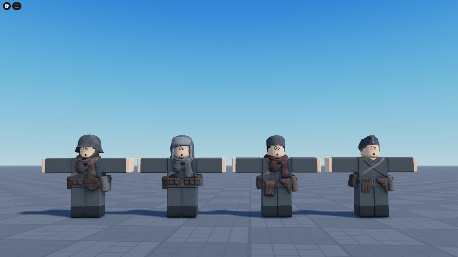 Roblox Finnish WW2 soldier in snow camo gear and Stahlhelm