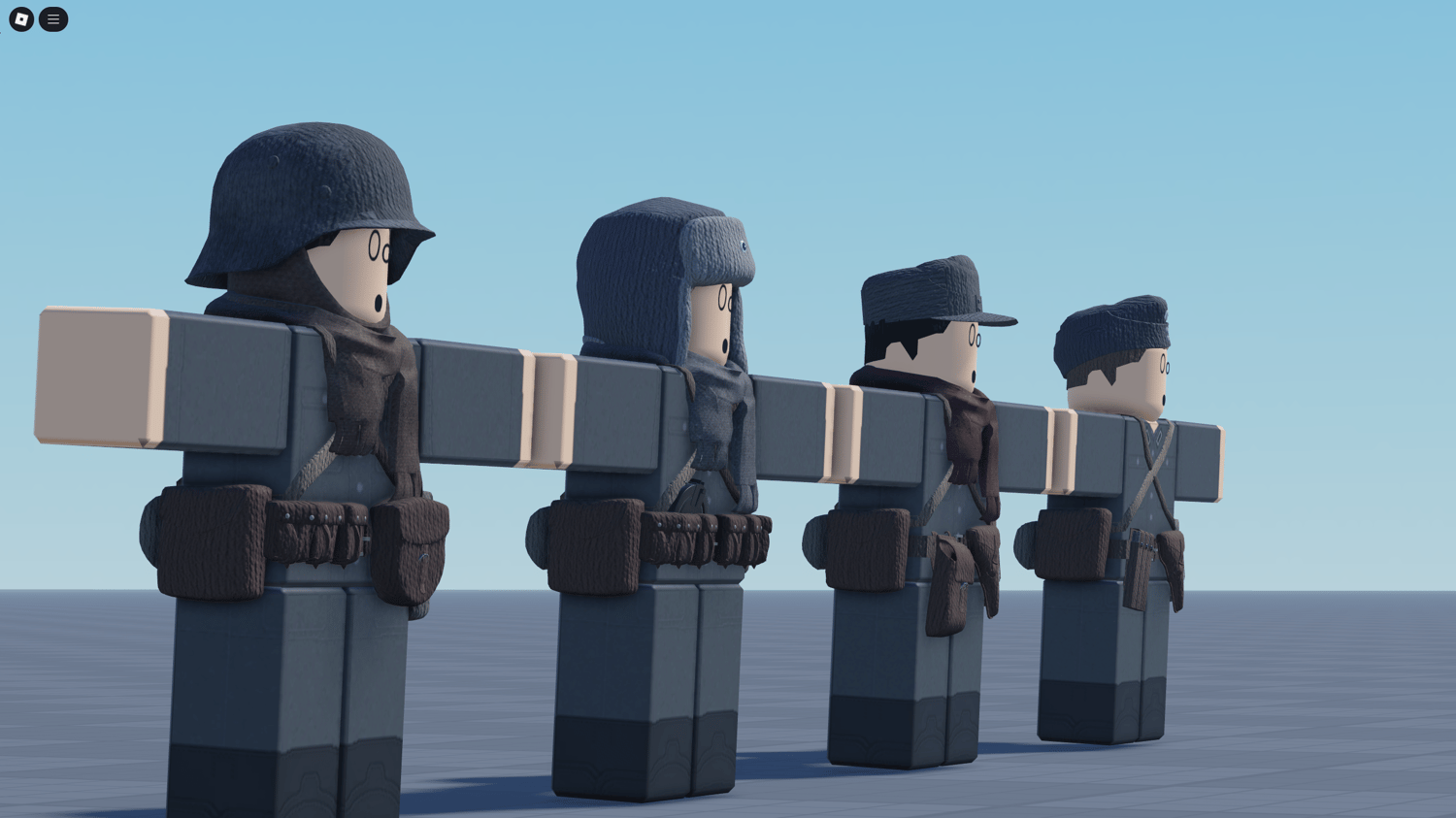 Roblox Finnish soldier with scarf and soft cap from Continuation War era