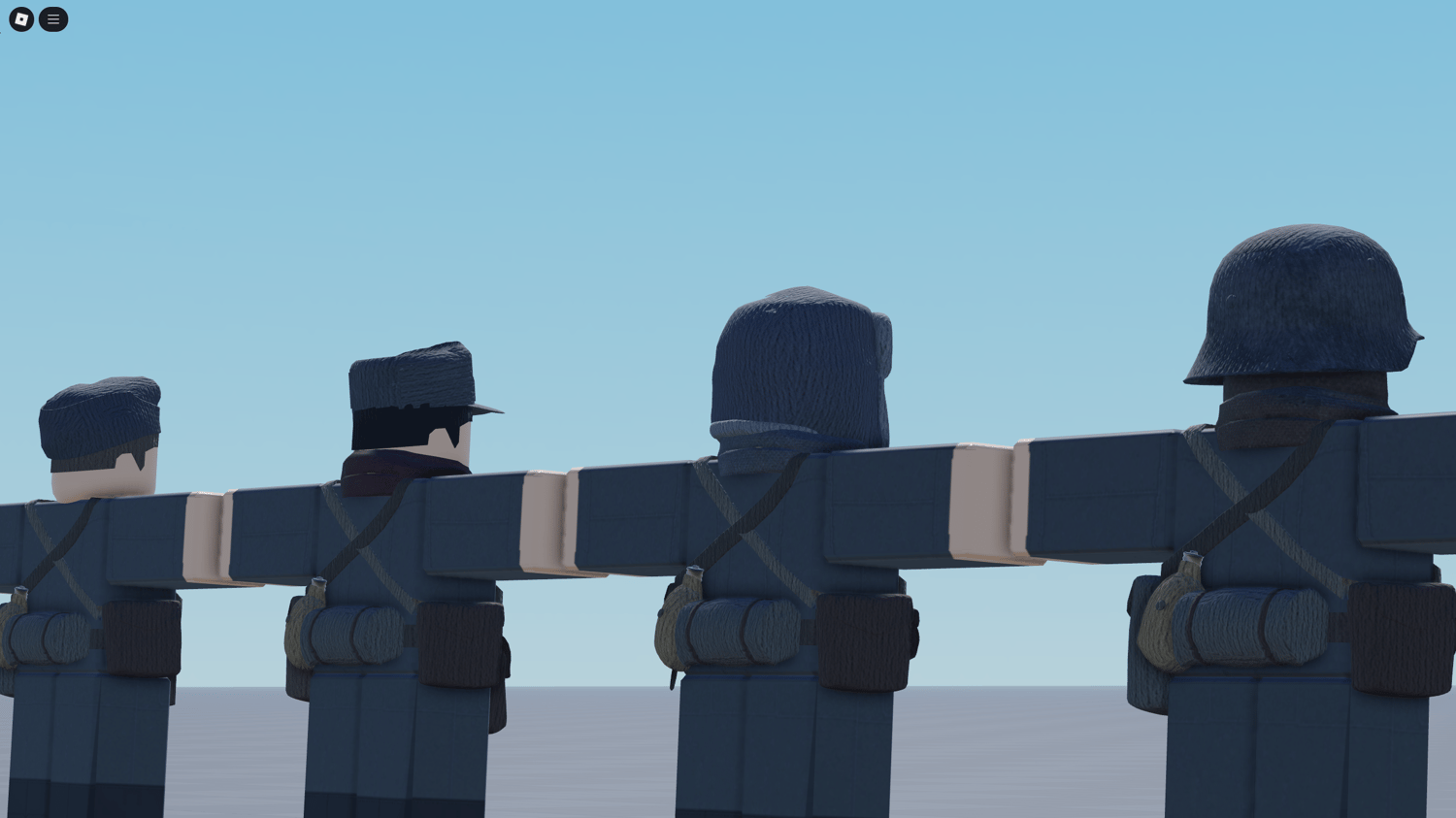Roblox WW2 Finnish field soldier with gray uniform and side pouch