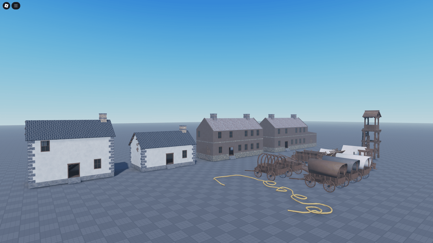 Covered wagons and carts from Napoleonic-era Roblox assets