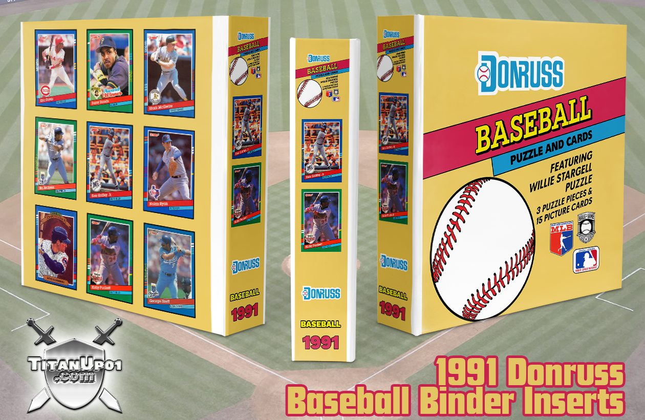 1991 Donruss Baseball Cards Binder Inserts