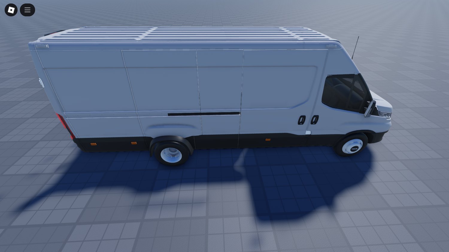 Rear view showing cargo section of Iveco