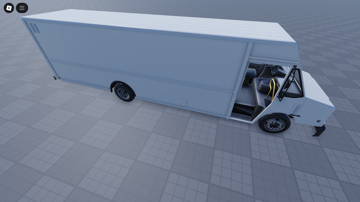 Rear cargo area of Freightliner delivery van