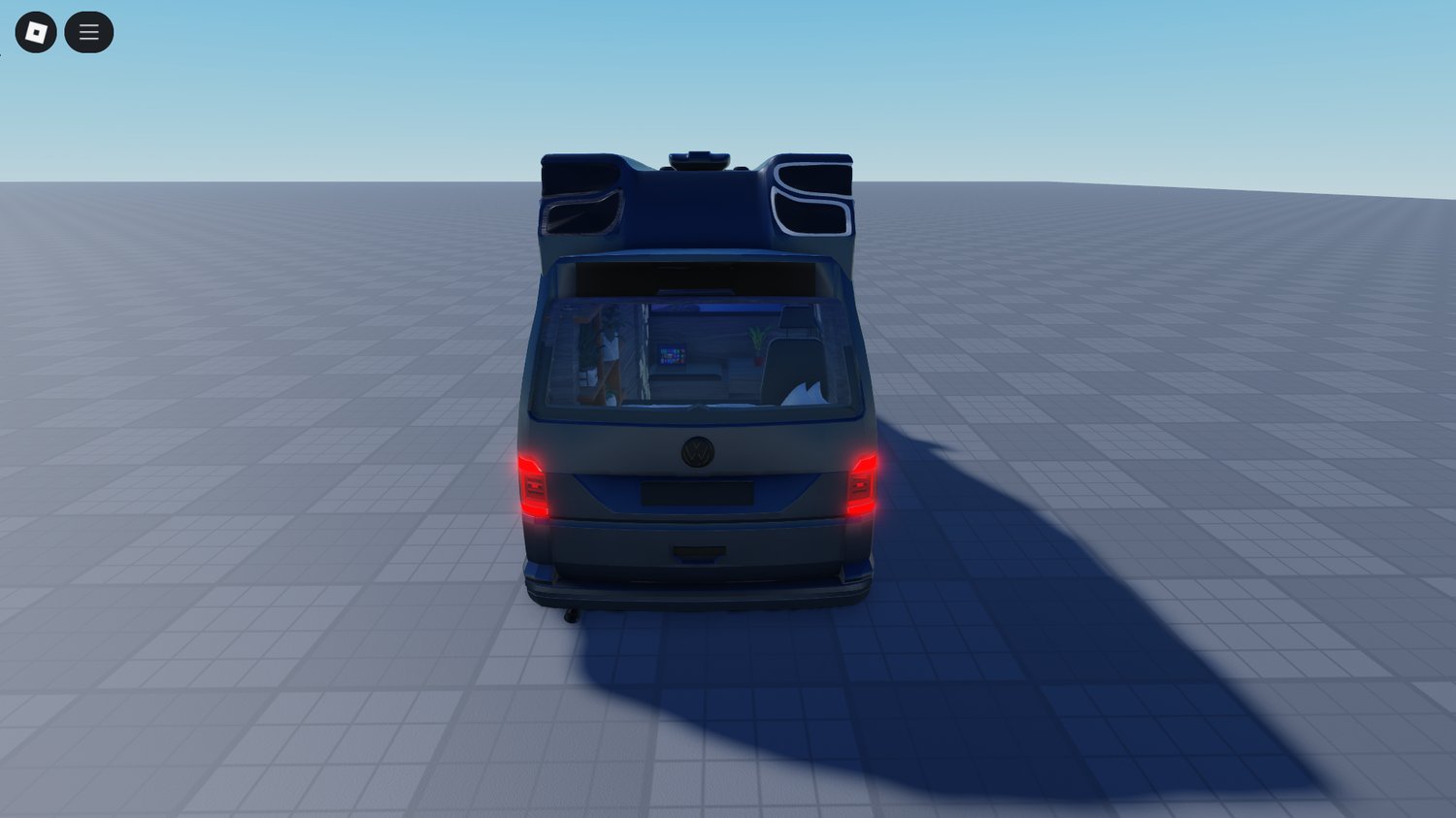 Rear angle showing Volkswagen van details