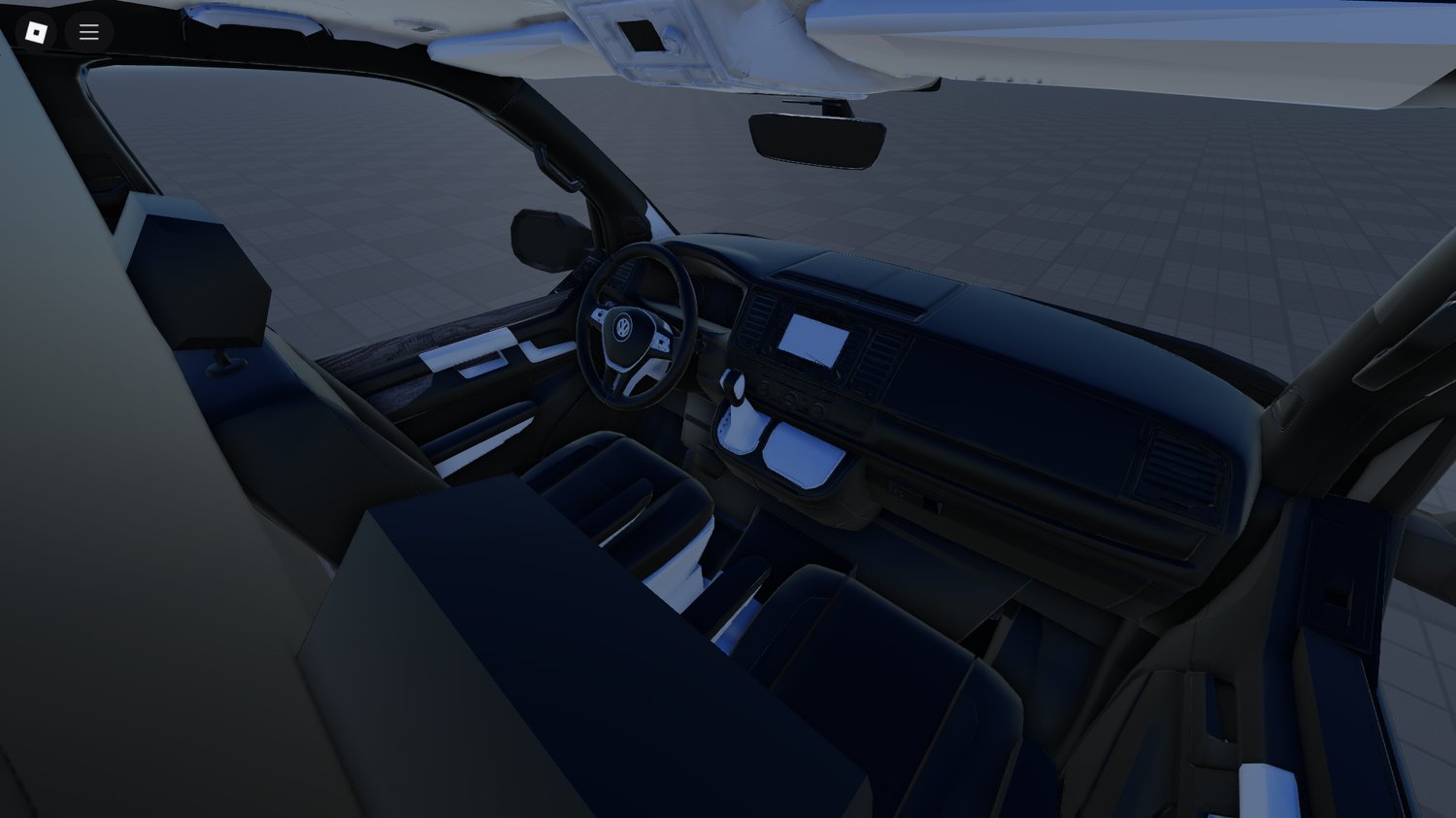 Driving Volkswagen Mini Van in Roblox city RP