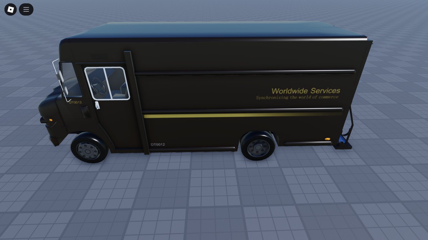 Freightliner P1200 Step Van front view in Roblox