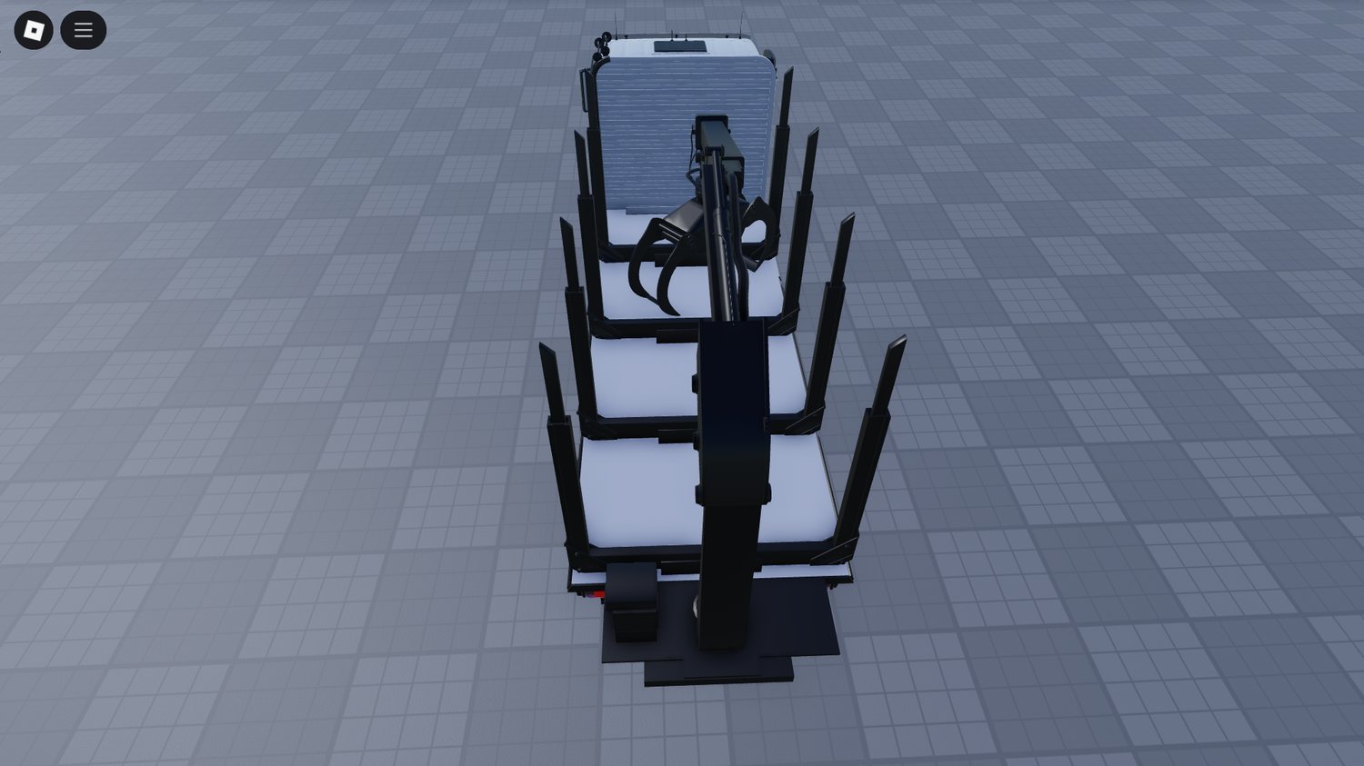 Side view of drivable Sisu Polar logging truck