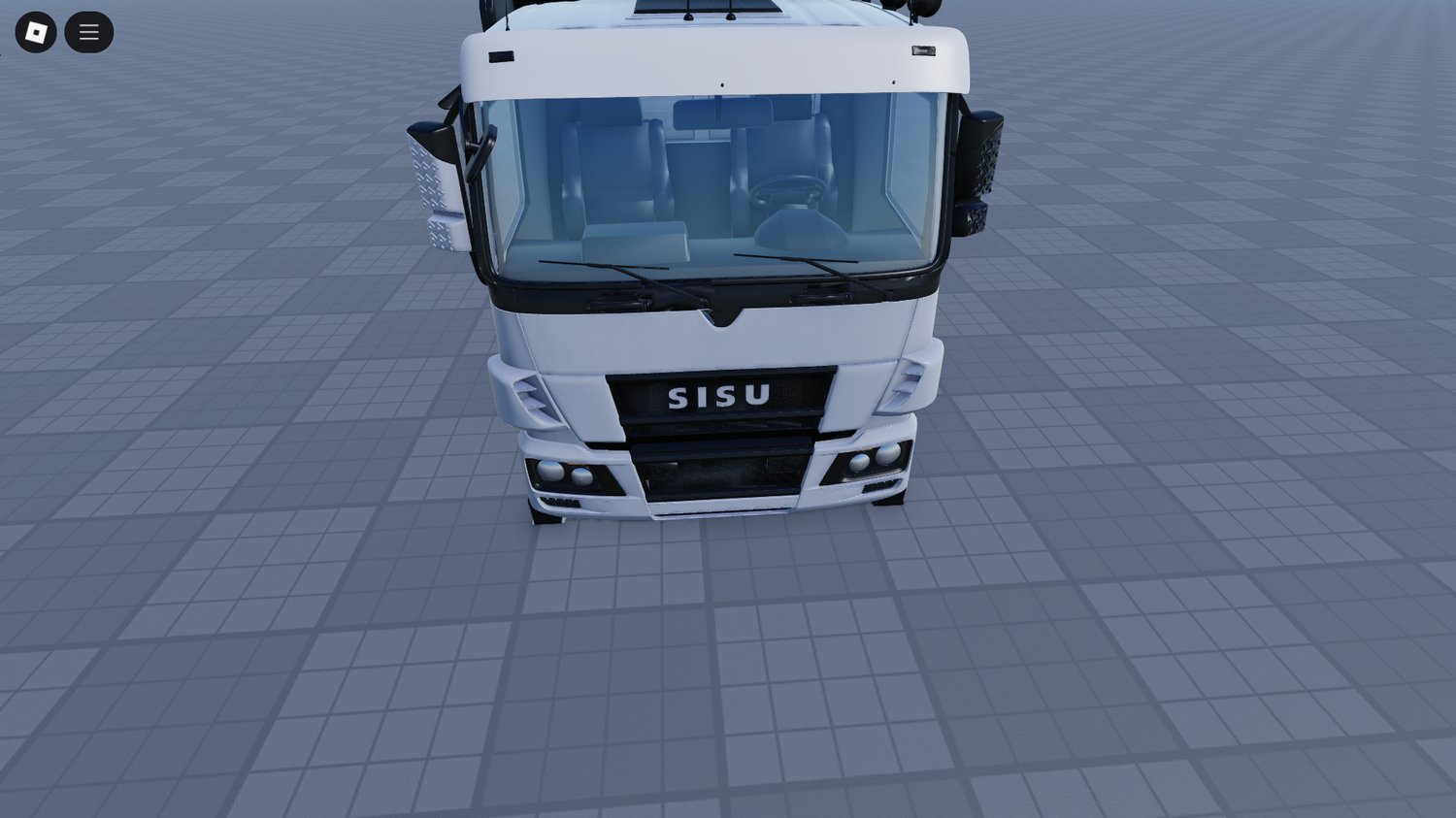 Interior cabin of Sisu Polar truck with seats