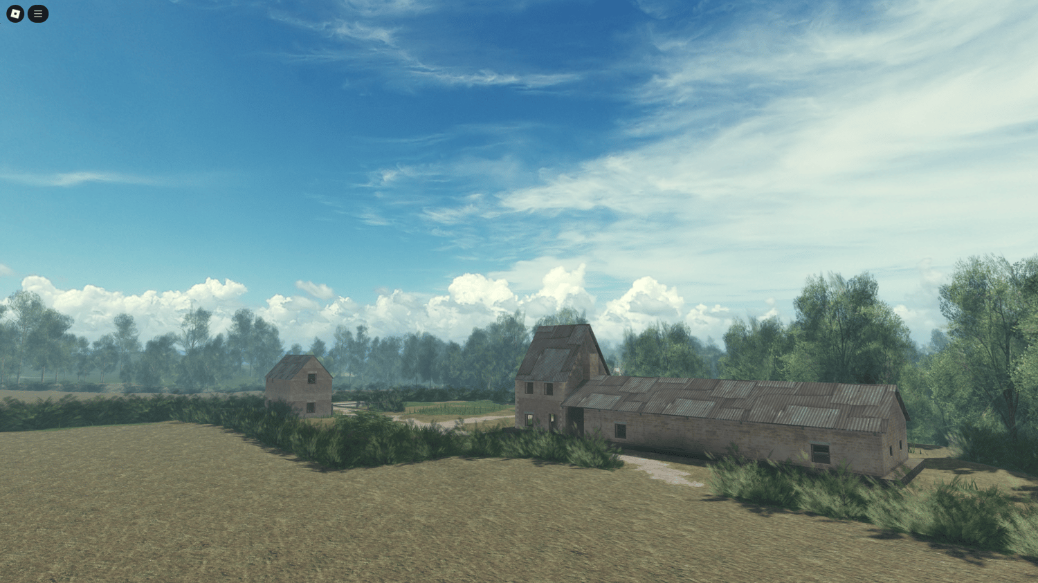 Roblox army roleplay zone with garages and tactical buildings