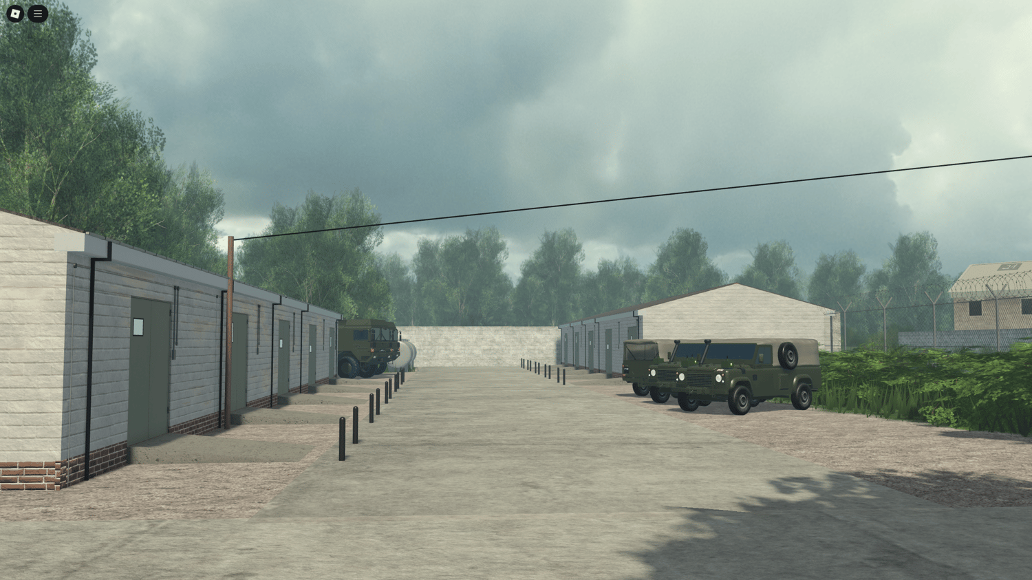 British army simulation map with realistic open fields