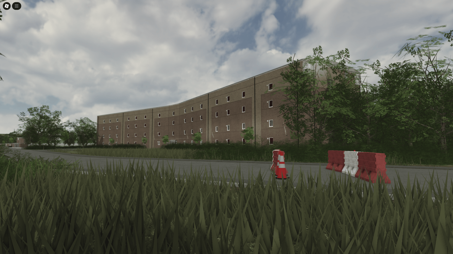 Roblox UK military base entrance with guardroom and interior