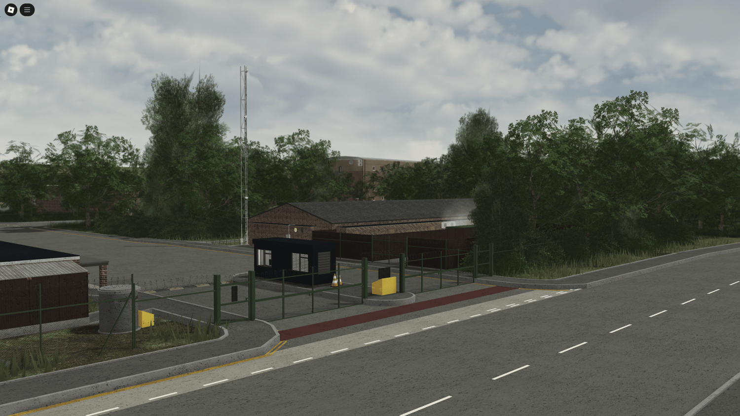 Roblox parade ground with viewing area in Catterick army base