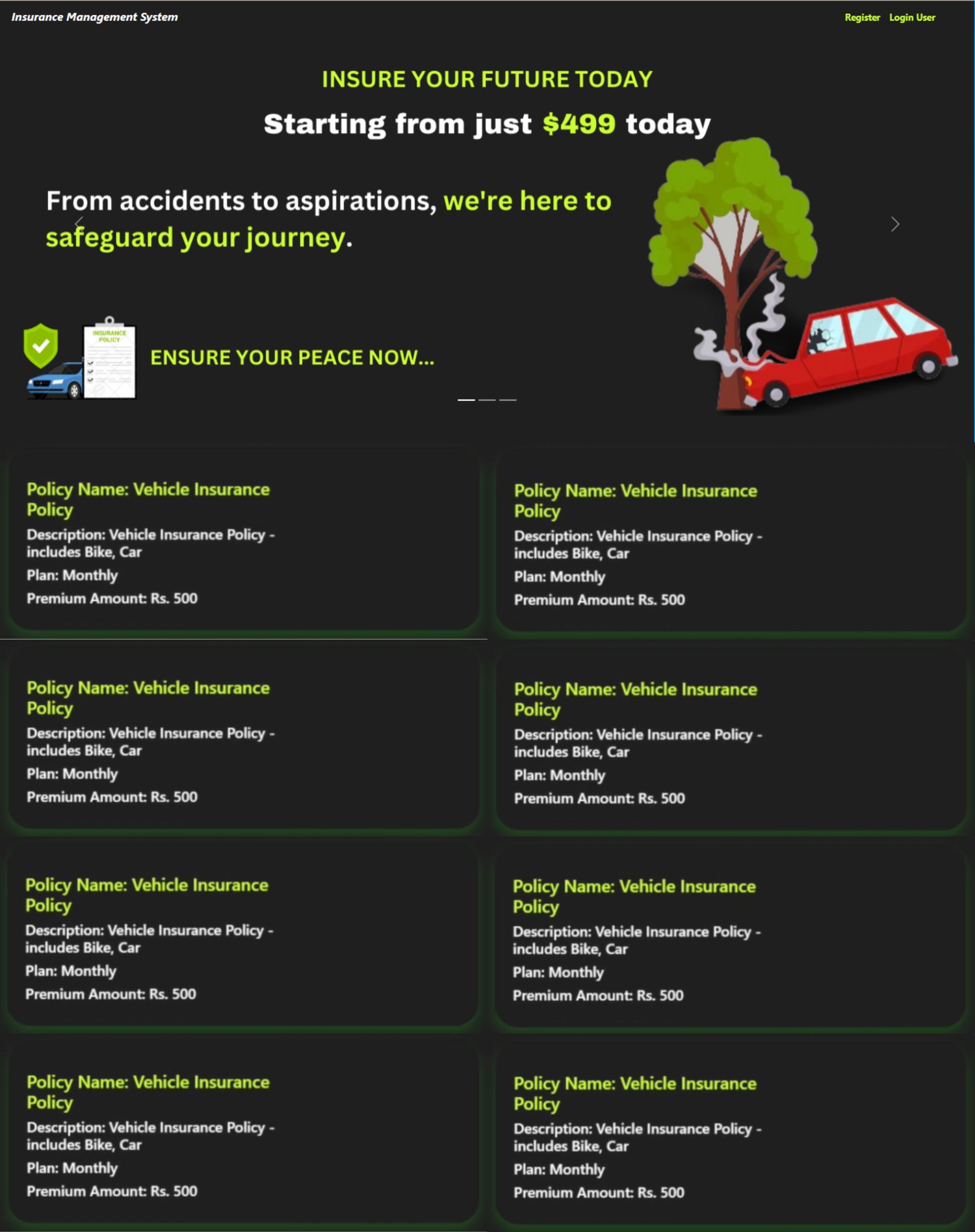 insurance-management-system-springboot-reactjs-home-page