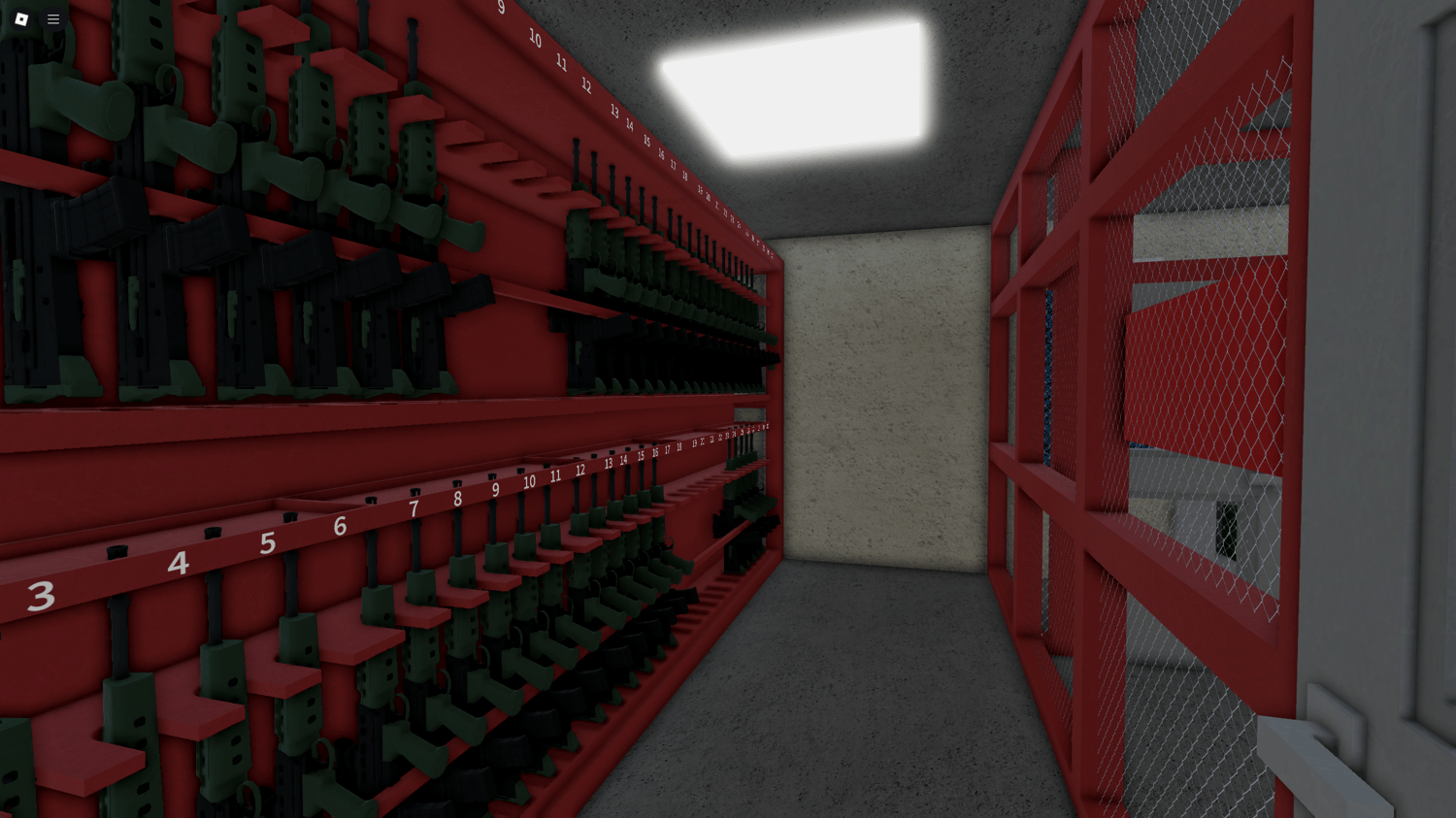 Training buildings and rifle range for UK army simulation
