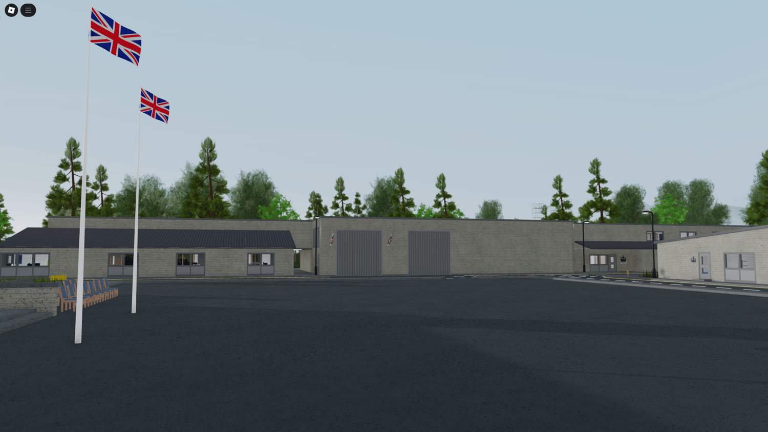 Royal Military Police building in Roblox training map