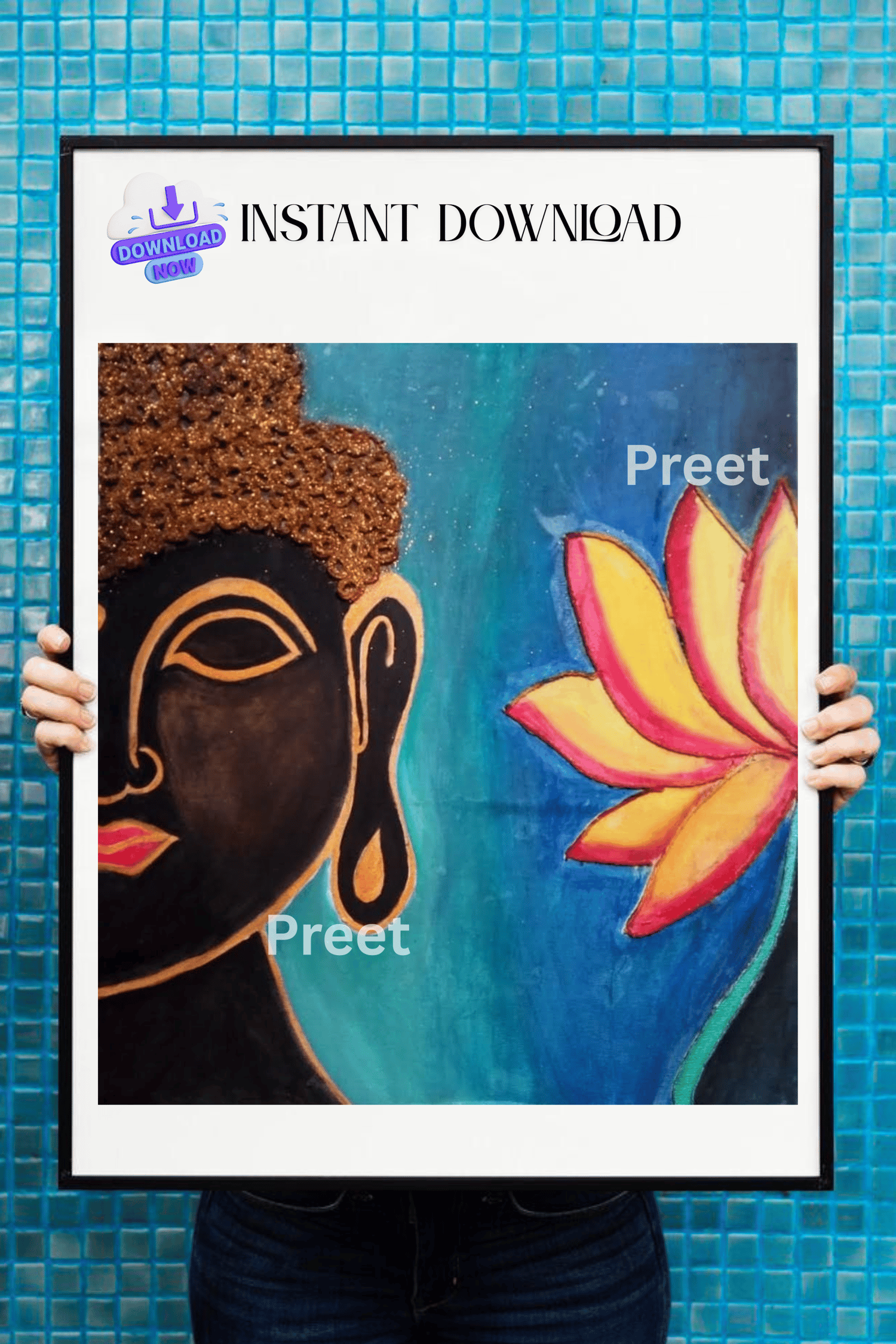 #BuddhaArt #PrintableWallArt #DigitalPainting #SpiritualDecor #MeditationArt #YogaRoomArt #LotusPainting #InstantDownload #BlackArt #ZenVibes
