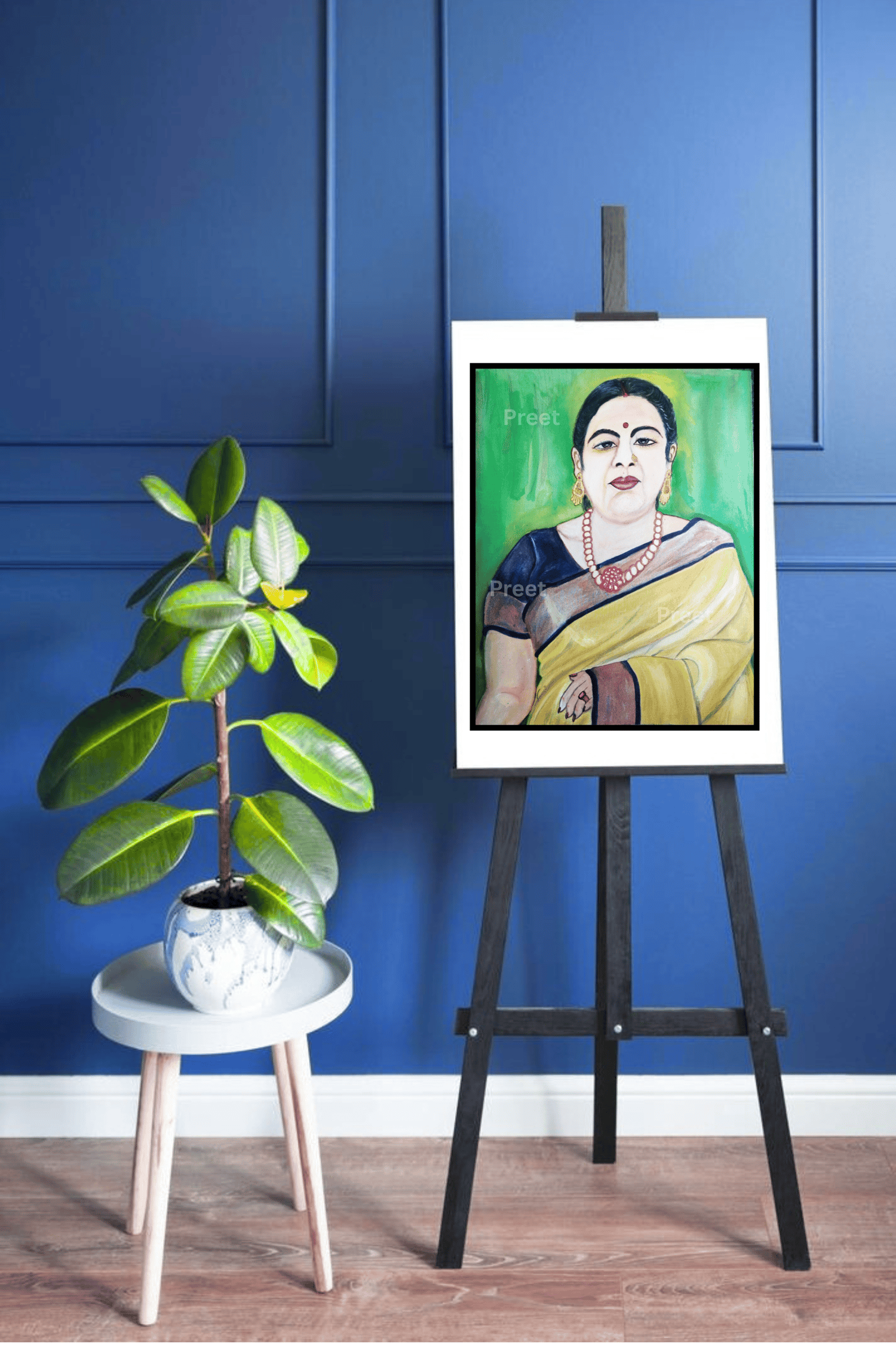 Indian woman oil painting, saree portrait digital art, traditional Indian art print, handmade Indian lady artwork, ethnic printable wall decor, boho Indian home art, digital painting of woman in saree, feminine strength portrait, cultural Indian digital download, Indian bride artwork, woman in traditional dress art print, printable desi art, woman empowerment wall art, digital Indian culture painting