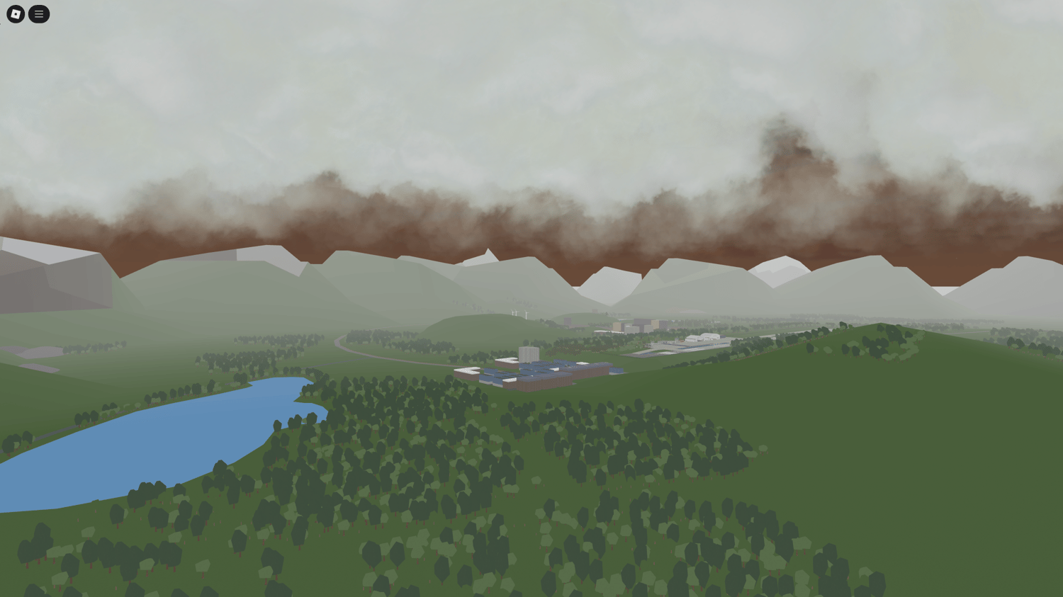 Aerial view of Les Eplatures Airfield and surrounding terrain