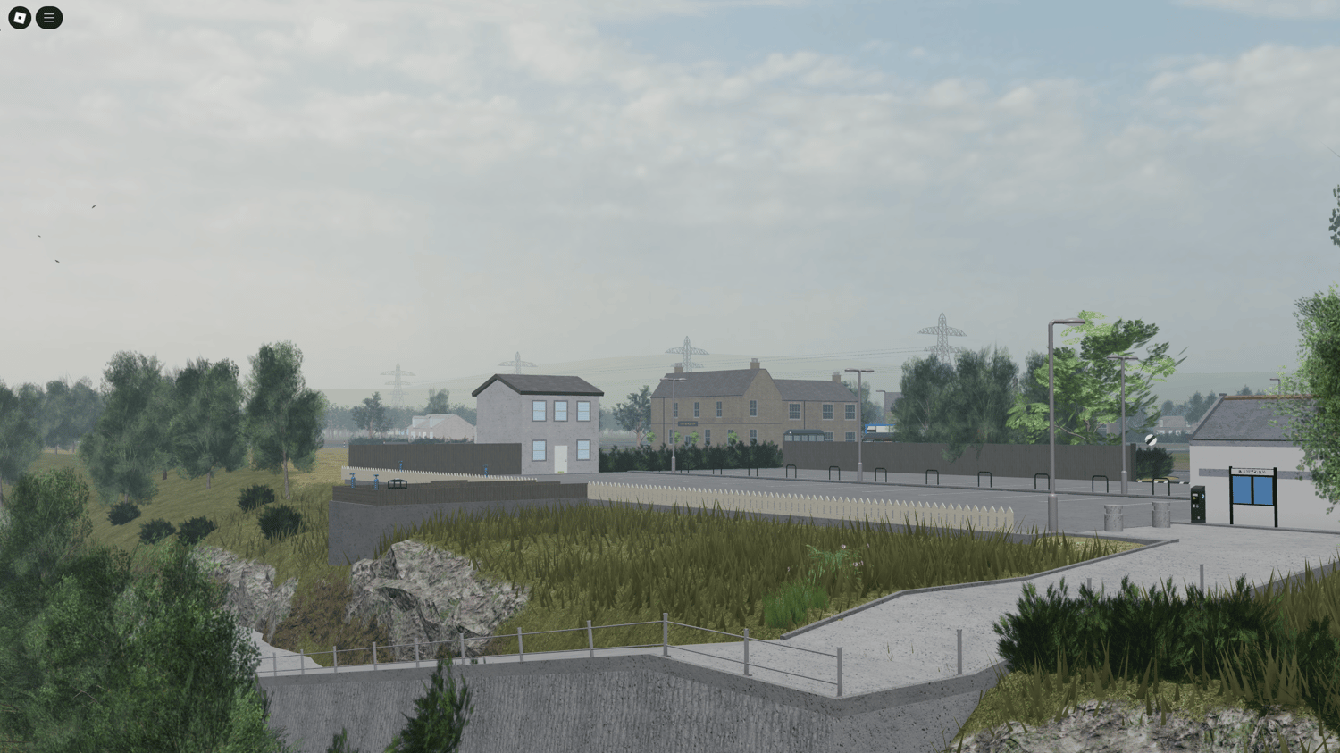 Roblox UK harbour map with coastal layout