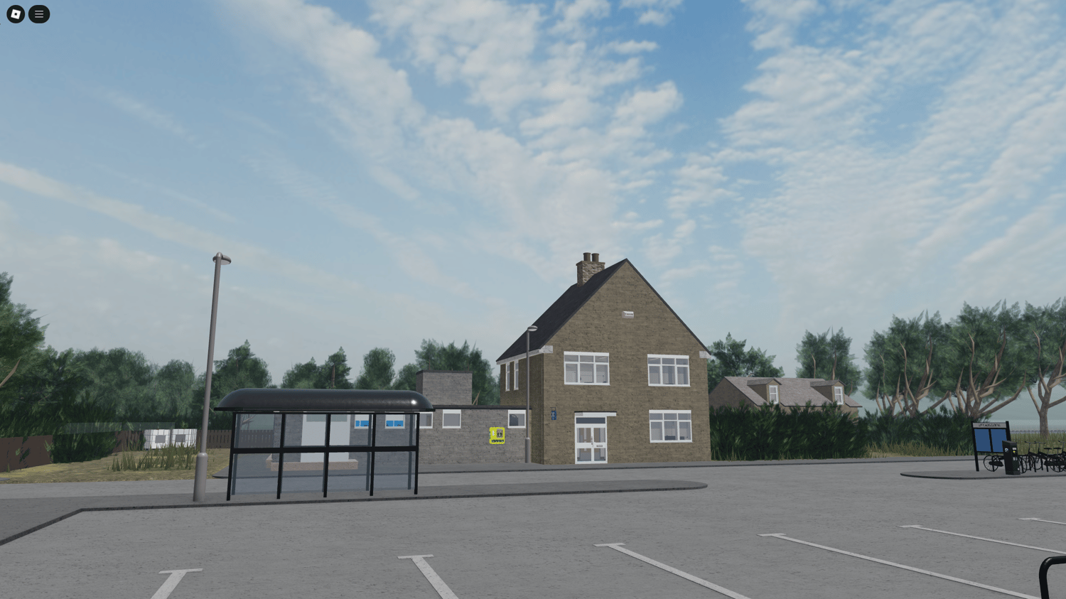 Roblox flying club airport with runway and hangar