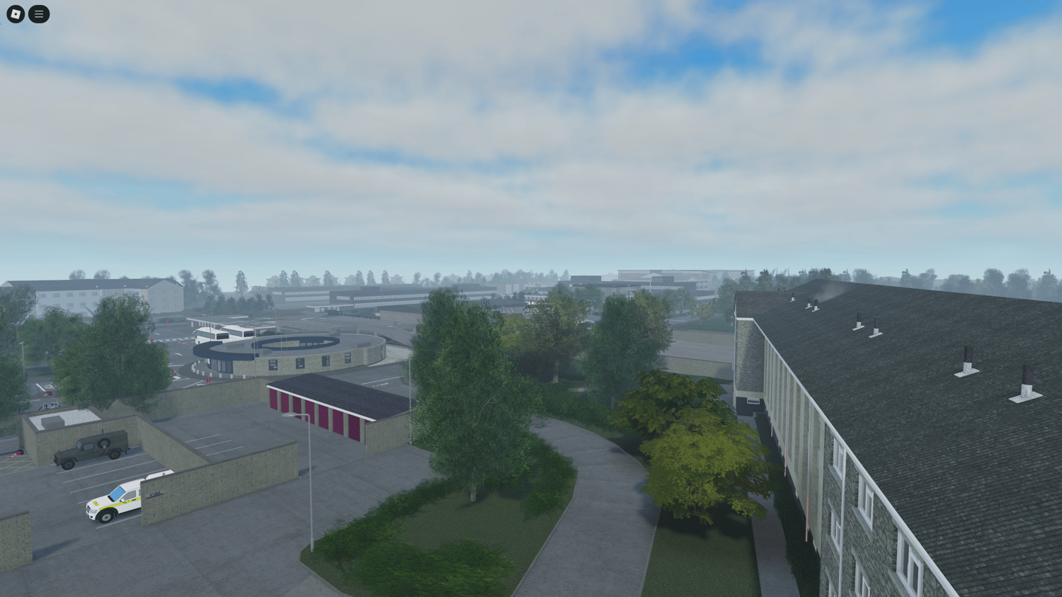 Roblox army base interior with lecture room