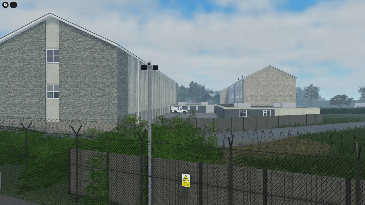 Overview of Lympstone UK base with realistic roads