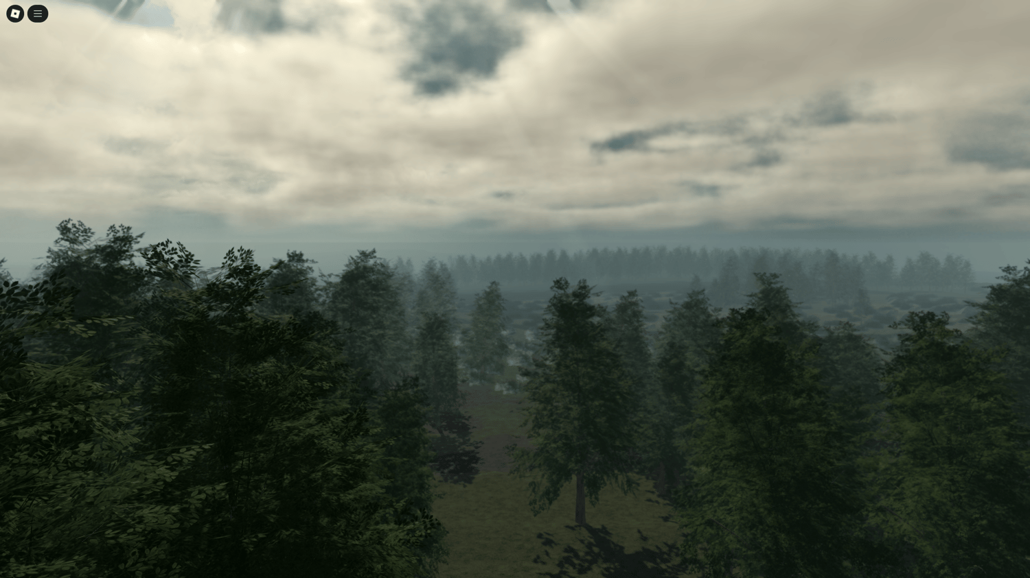 Forest edges blending into army camp