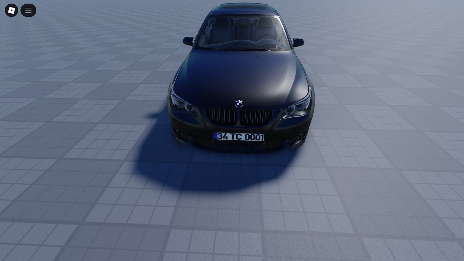 Side view of BMW 520d parked in city RP
