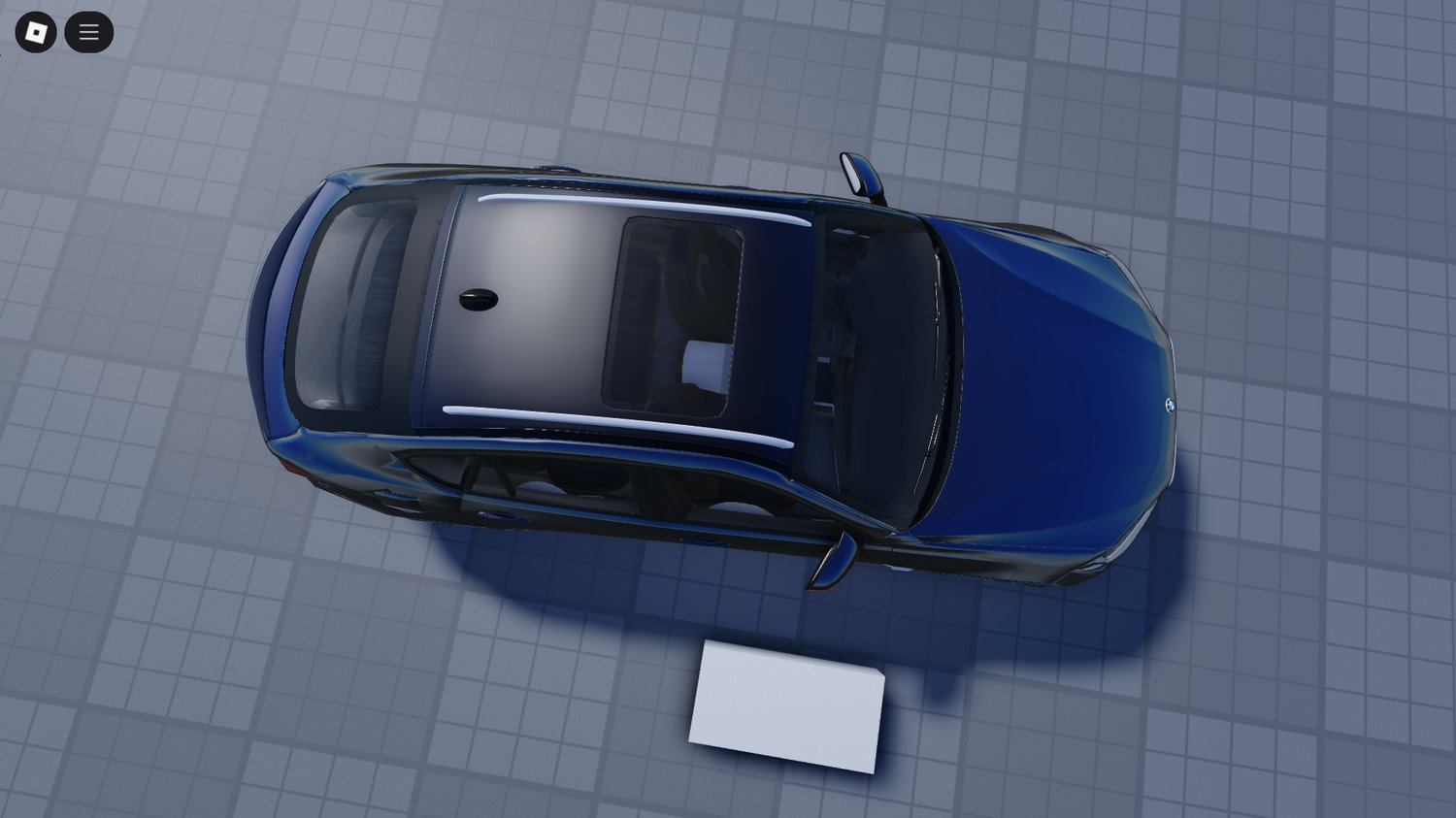 BMW X6 with doors open in Roblox RP map