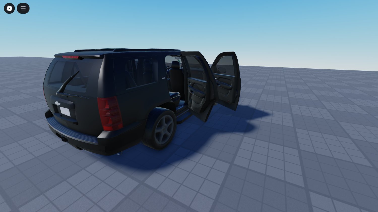 Roblox Chevy Tahoe with doors open