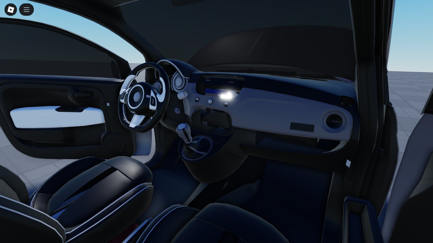 Doors open on Fiat 500 – city RP Roblox car
