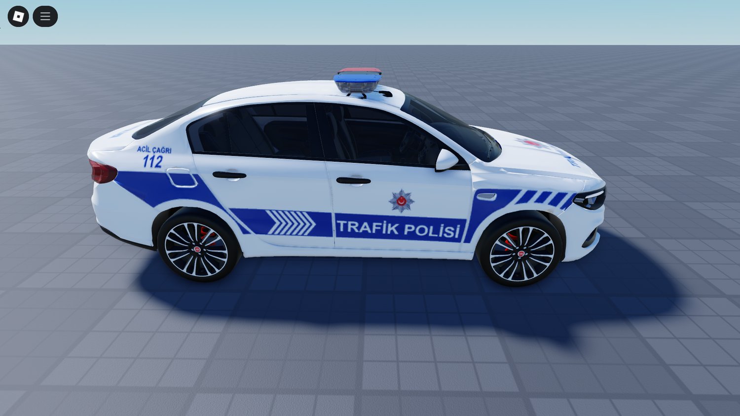 Fiat Egea Trafik Polis front view – Roblox police car