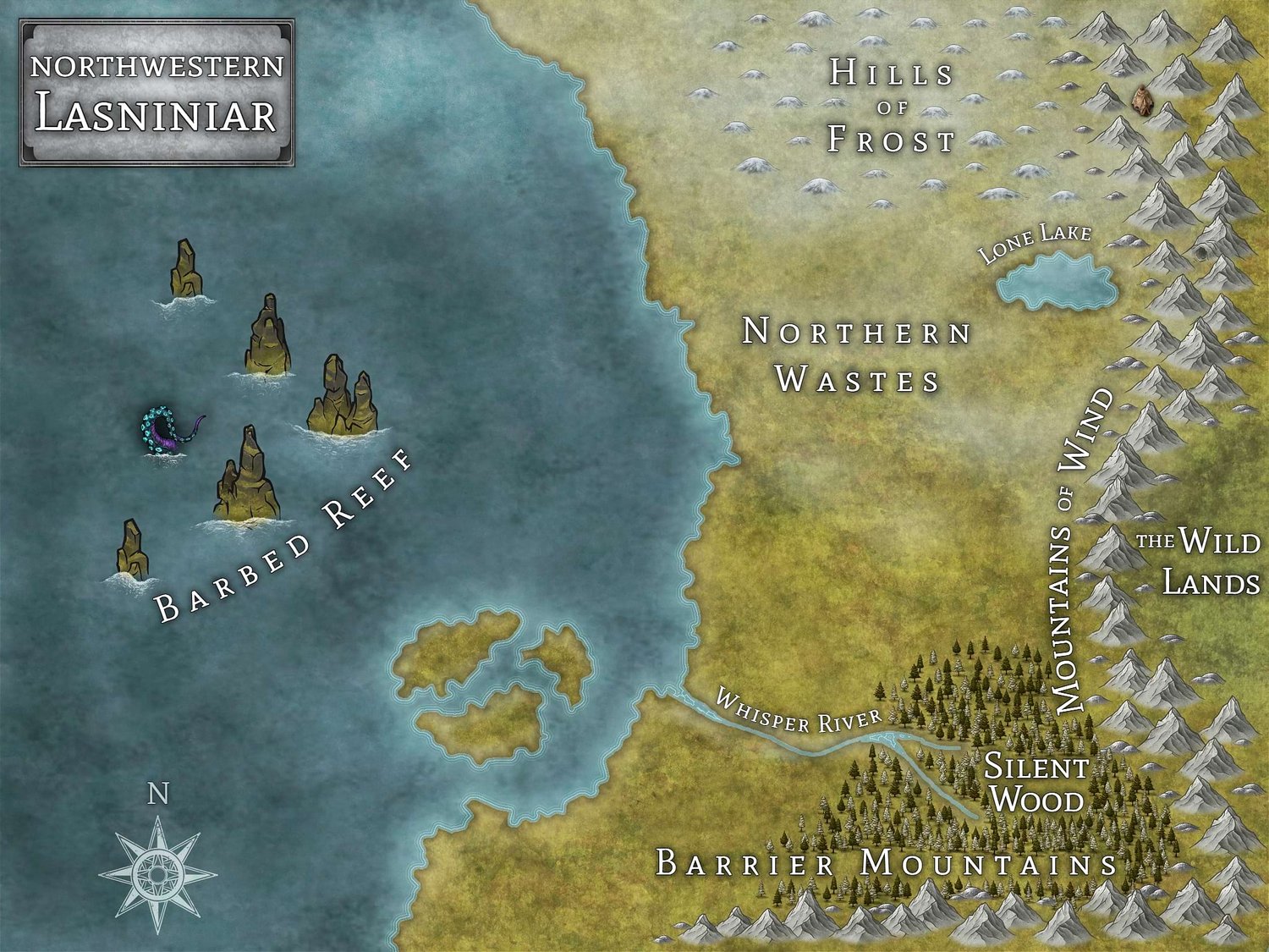 Northwestern Lasniniar map