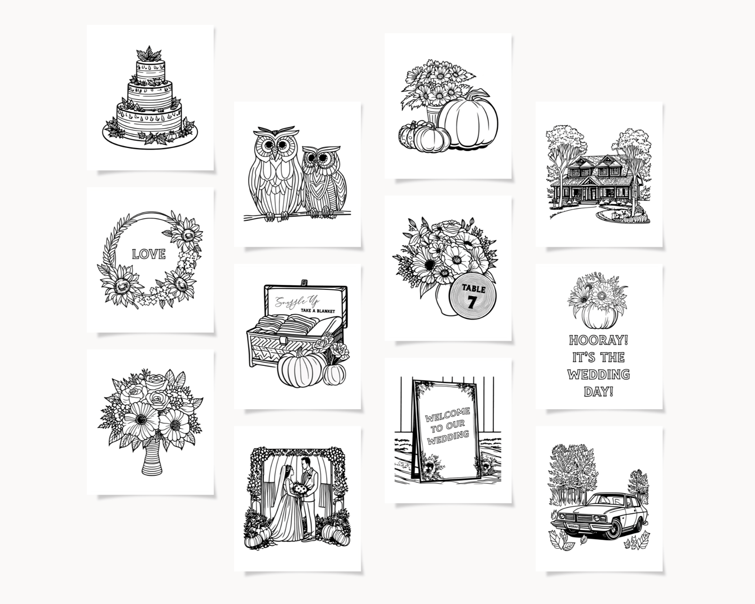 Pumpkin Wedding Coloring Pages