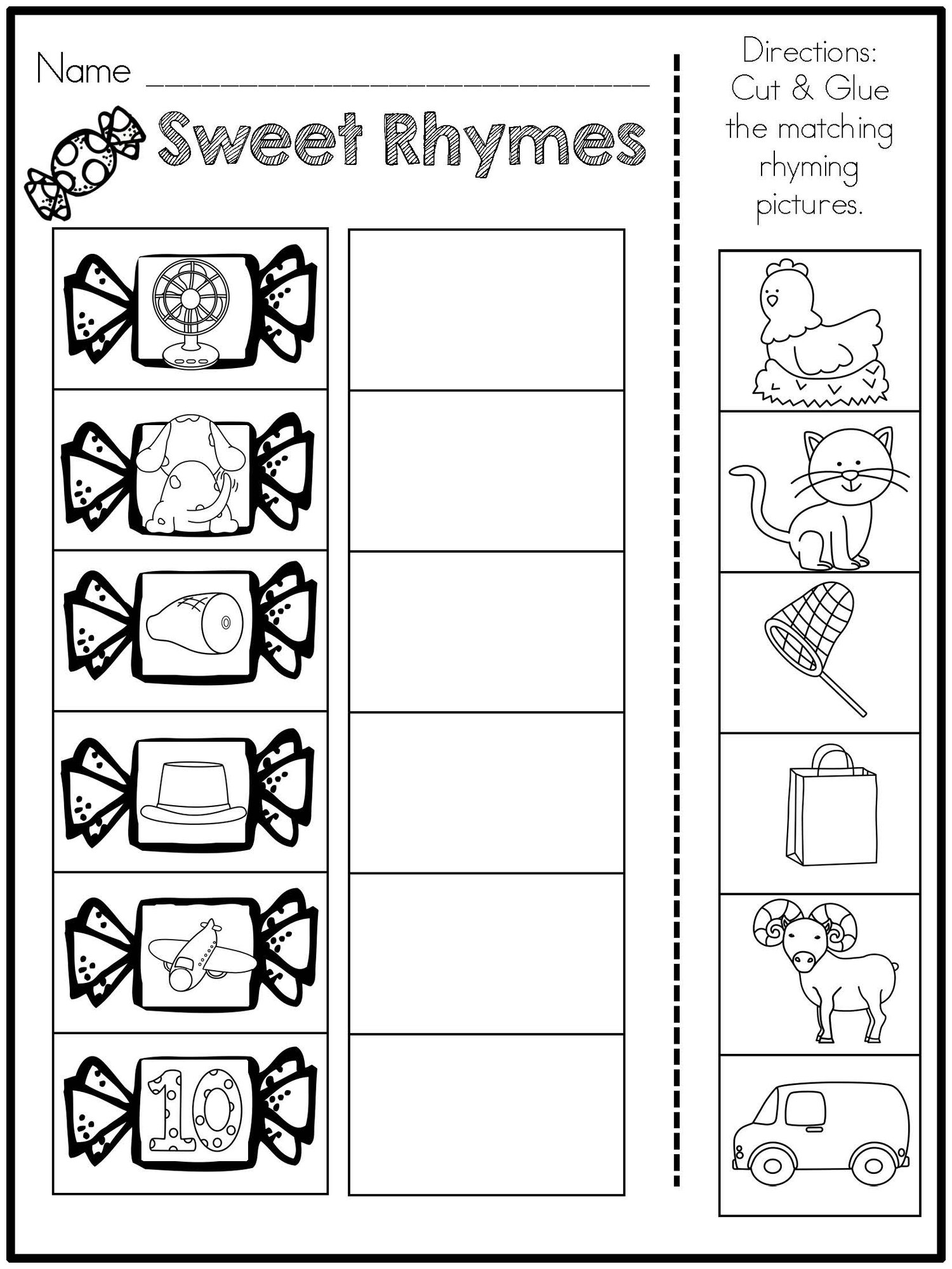 Emergency Sub Plans Print and Go Worksheets for Kindergarten