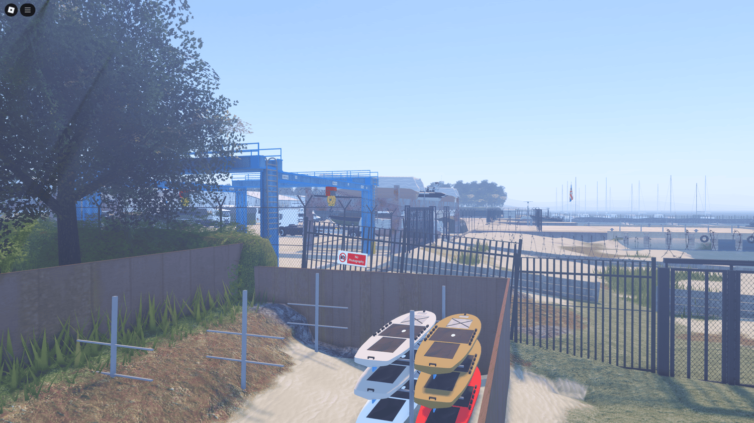 Roblox town next to Poole military port