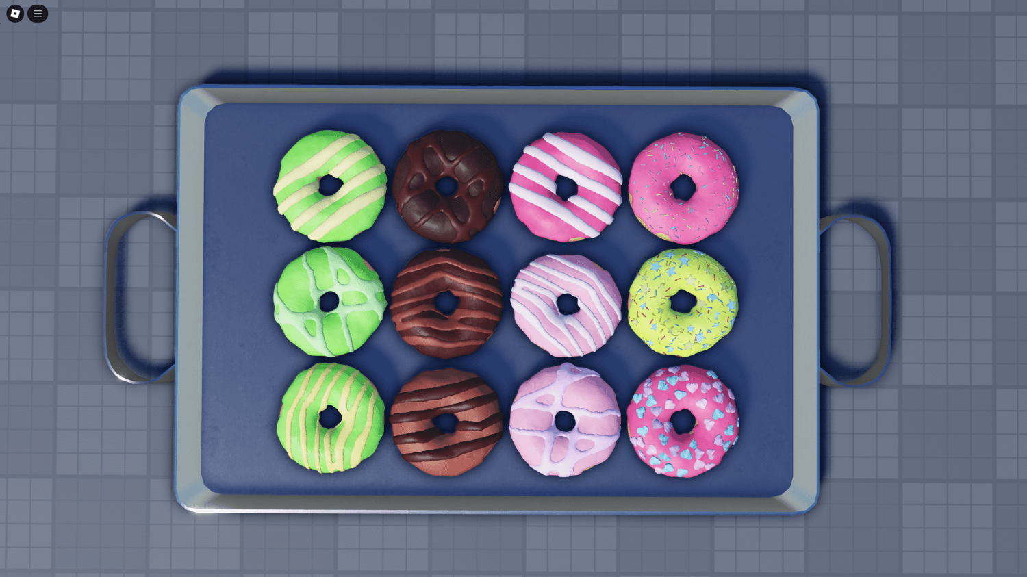 Chocolate-glazed donut model for Roblox