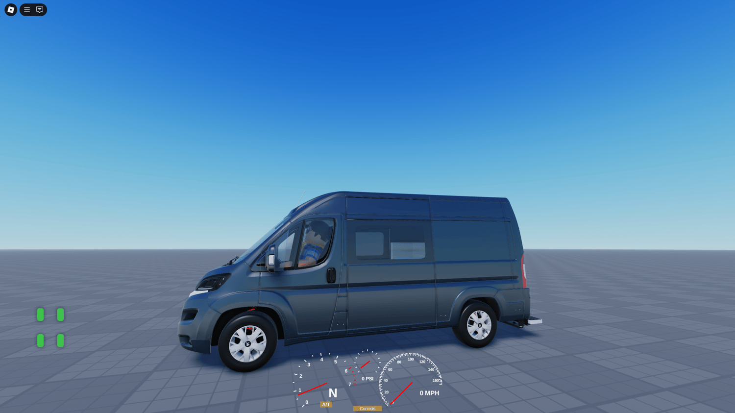 Roblox van with realistic sounds and dashboard