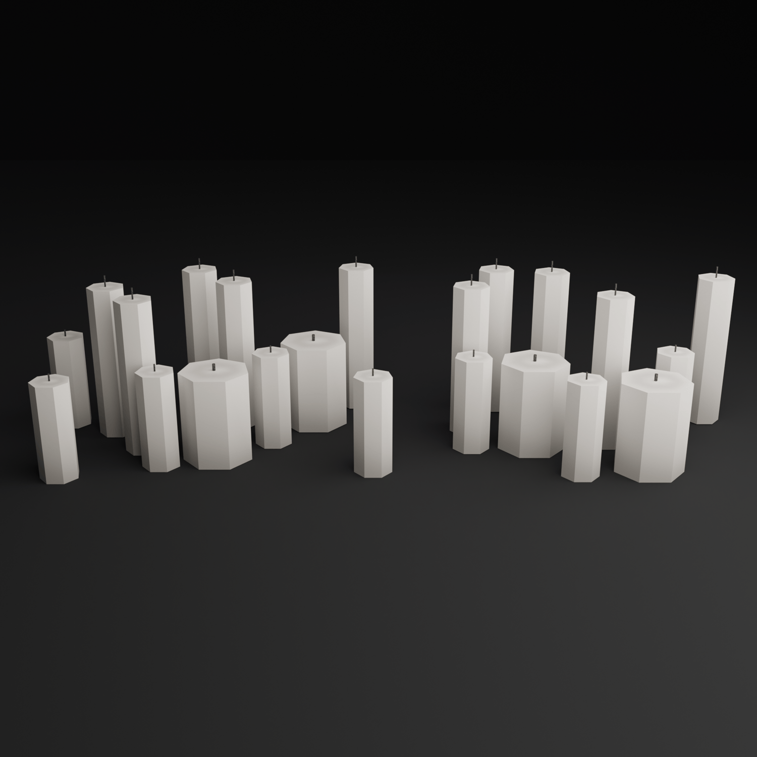 Low Poly Candles