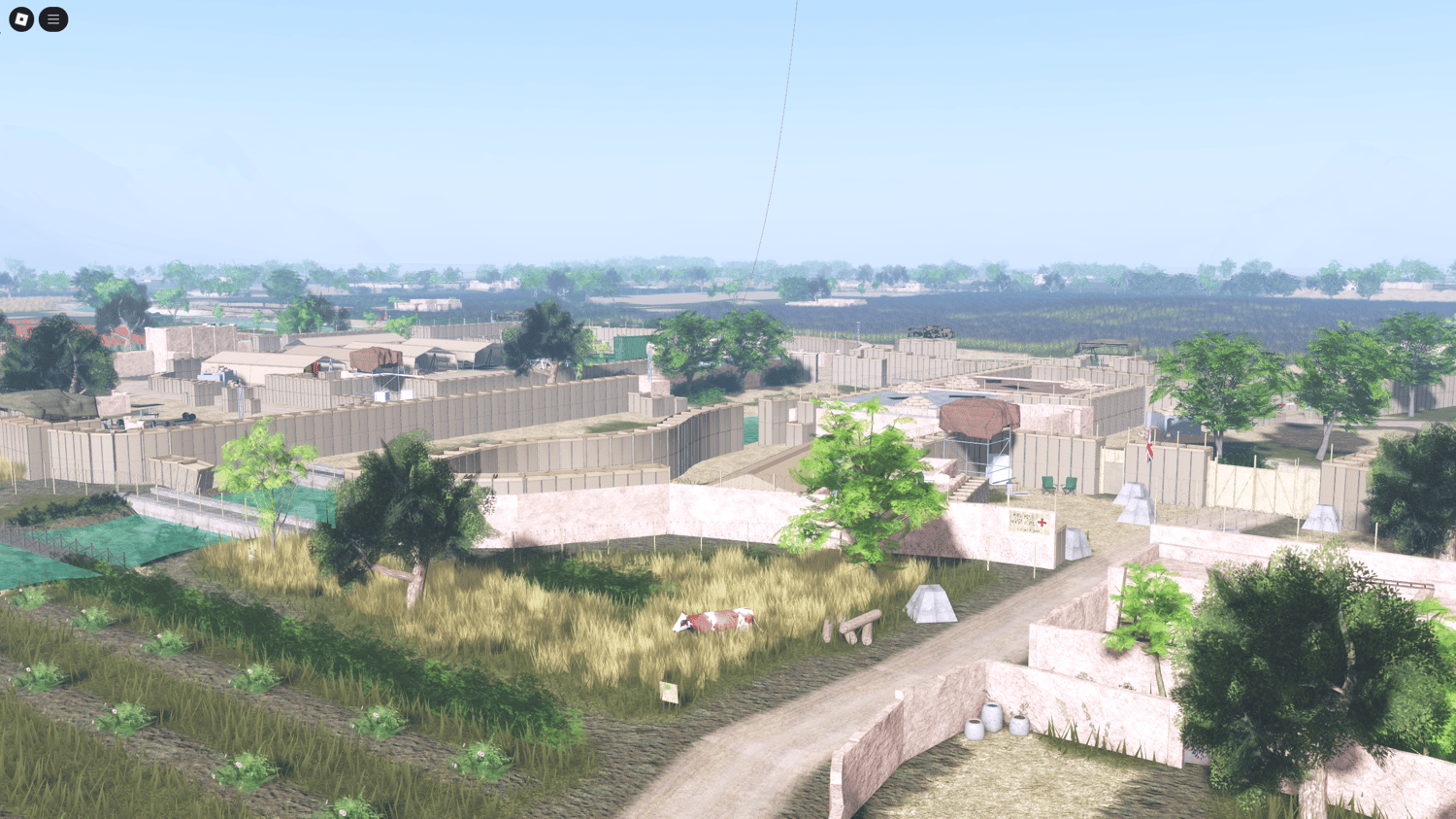 Village compounds and ditches for close-quarter combat