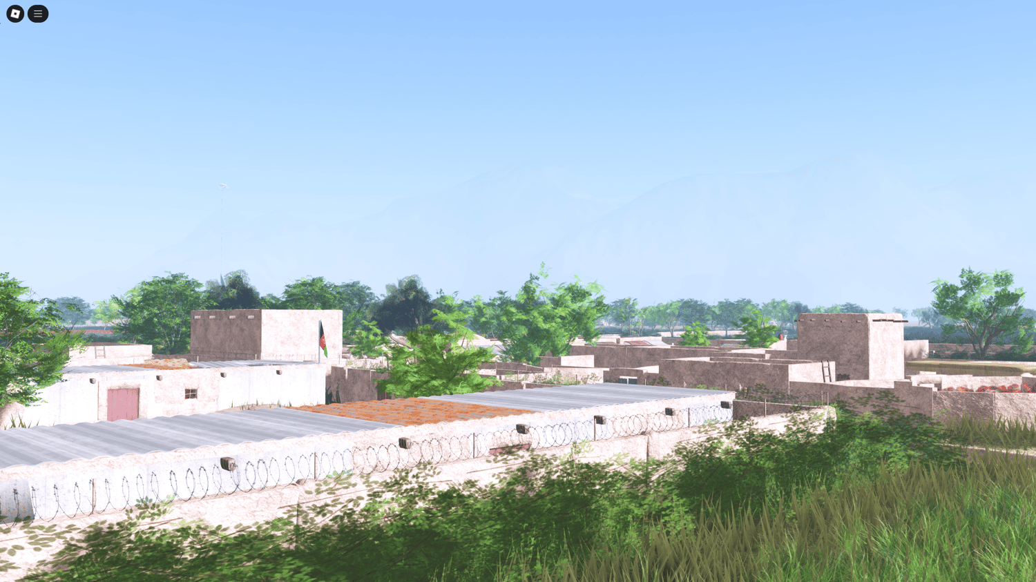 British forces patrolling large open terrain in-game