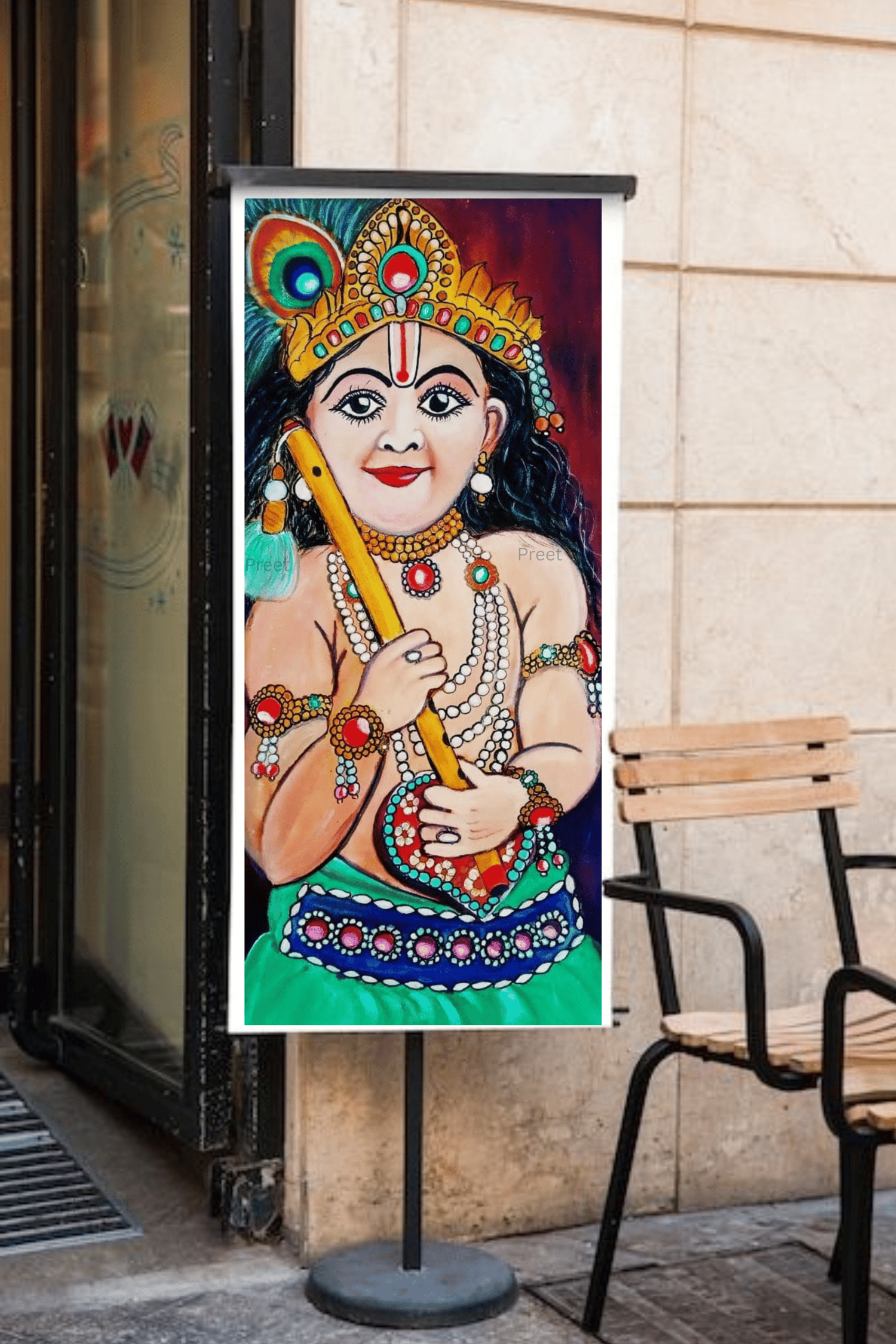 #BalKrishna #KrishnaArt #JanmashtamiGift #PujaRoomDecor #HinduGodArt #SpiritualArt #PrintableWallArt #DigitalKrishna #HandmadeOilPainting #KrishnaLovers #IndianDevotionalArt #KrishnaFlutePainting