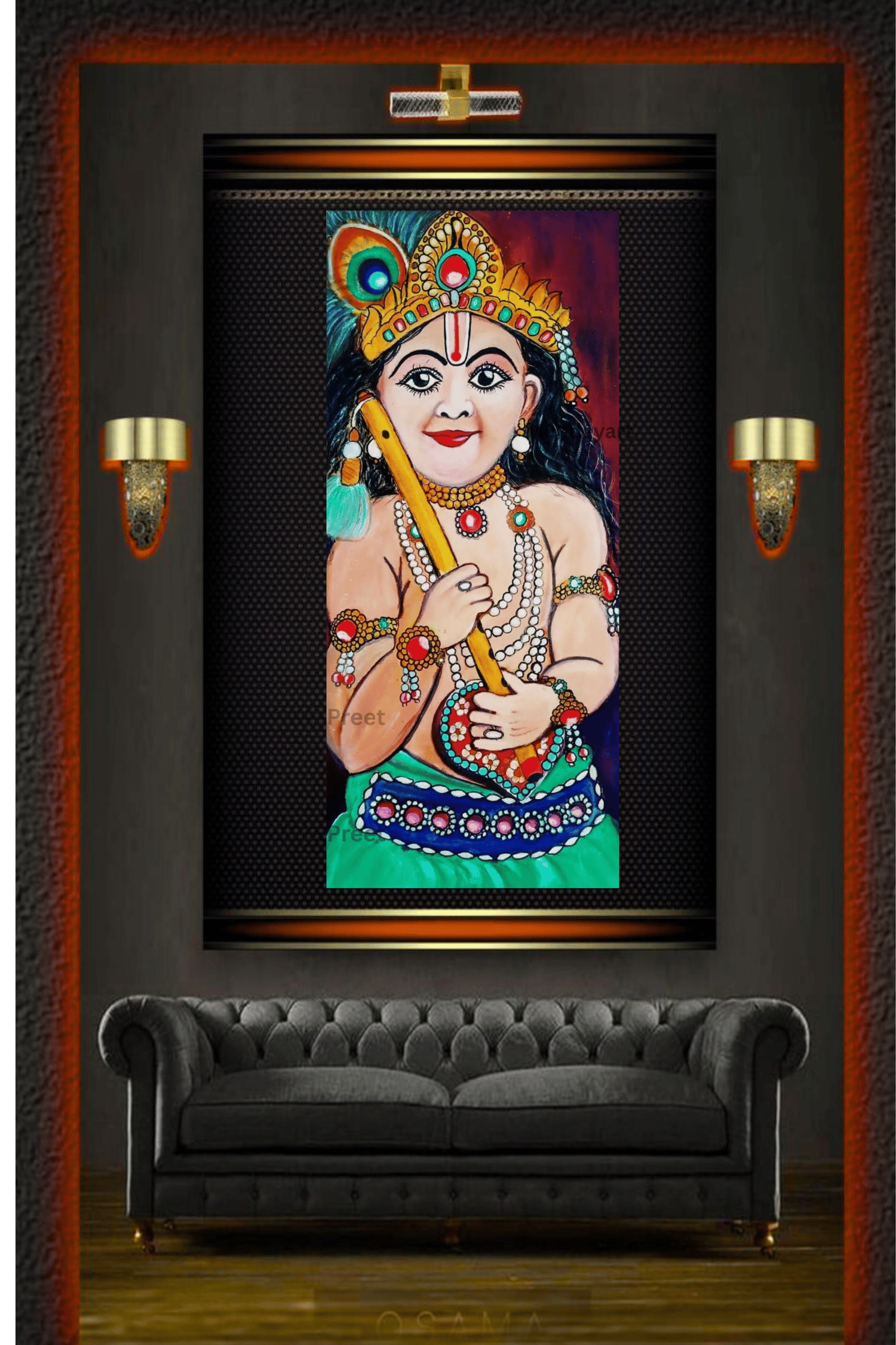 #BalKrishna #KrishnaArt #JanmashtamiGift #PujaRoomDecor #HinduGodArt #SpiritualArt #PrintableWallArt #DigitalKrishna #HandmadeOilPainting #KrishnaLovers #IndianDevotionalArt #KrishnaFlutePainting