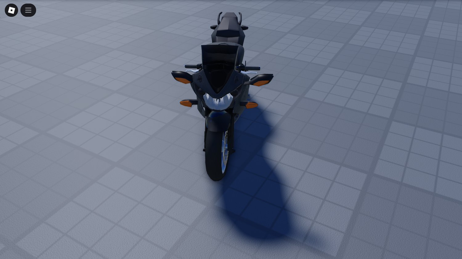 Player riding CBR250R in city RP map