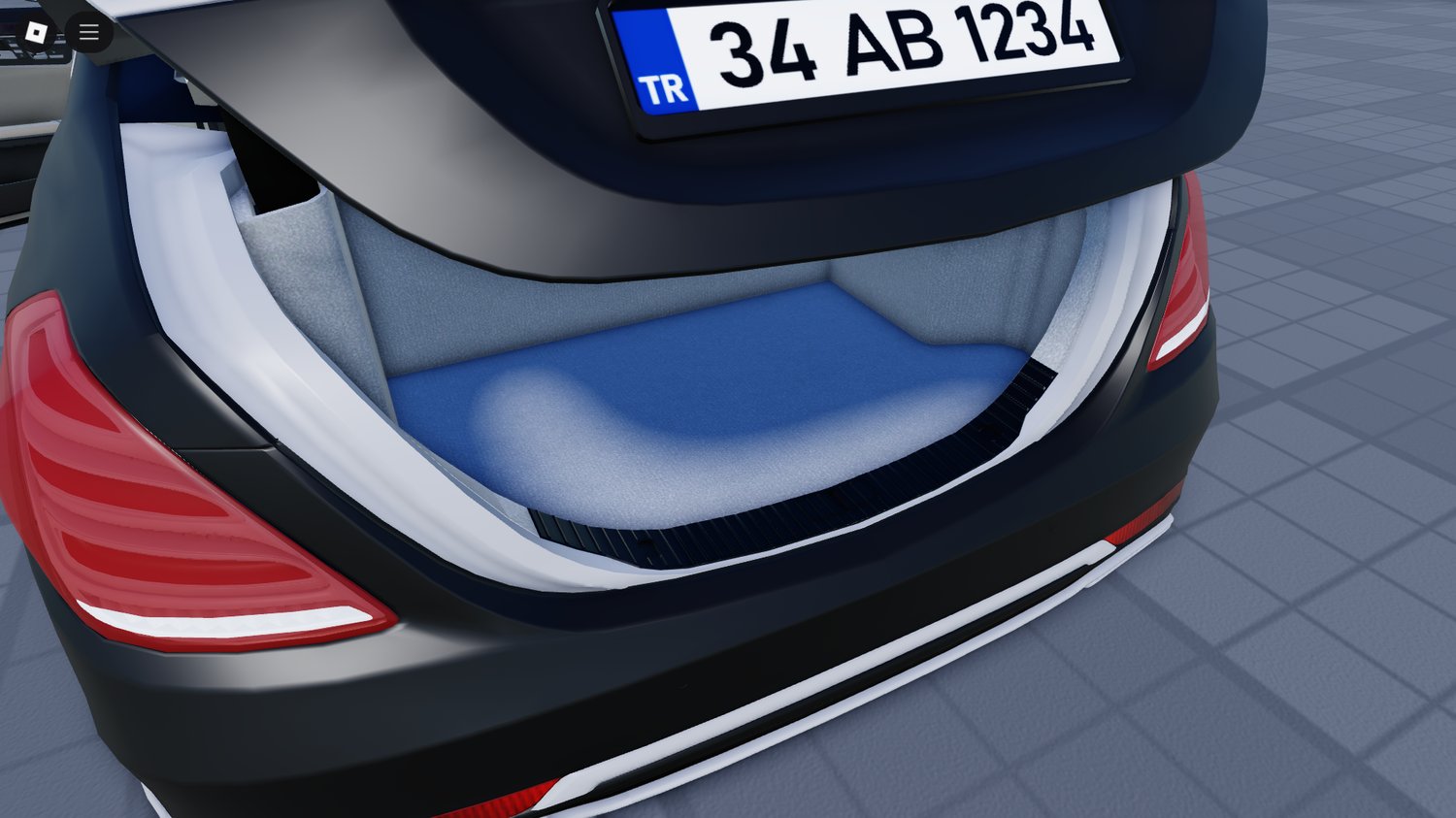 Roblox character entering Maybach through open door