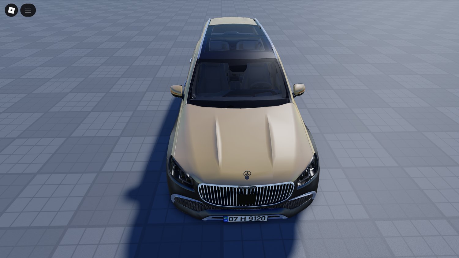Side profile with open doors revealing luxury interior