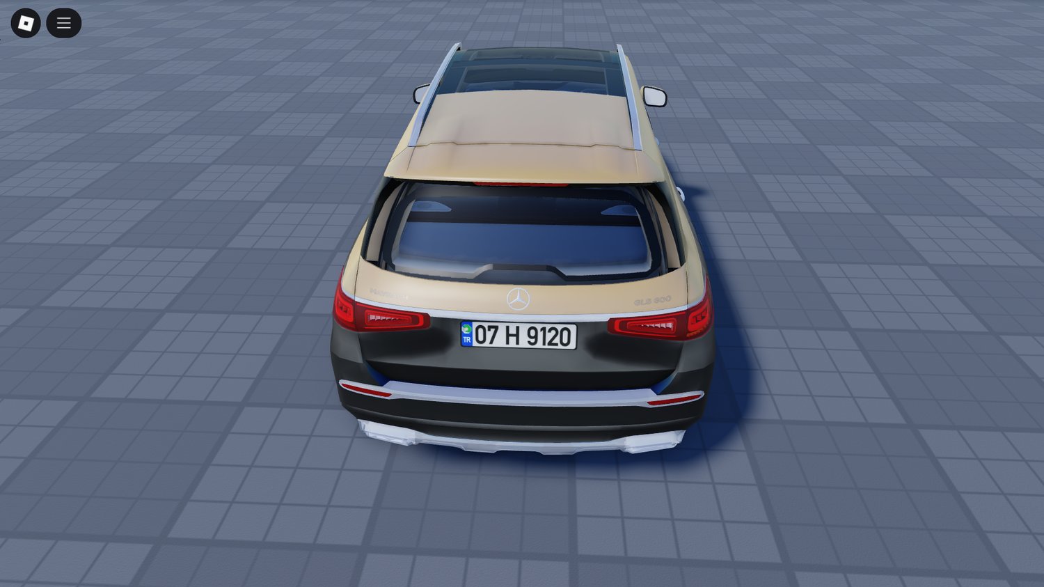 Rear angle of GLS600 showing tail lights and Maybach trim