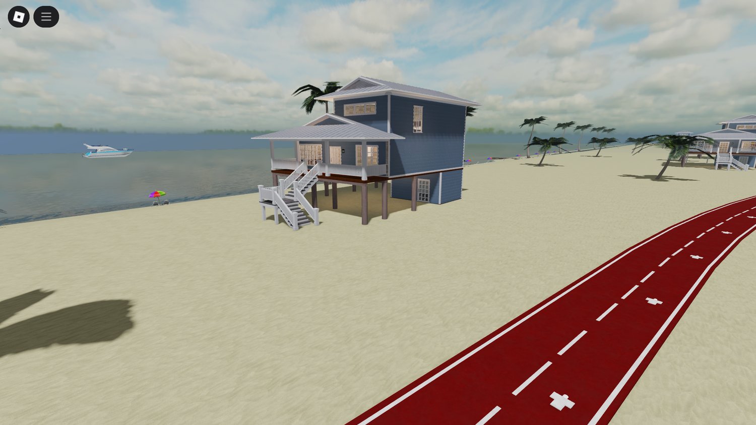 Full McDonalds restaurant in beachfront area