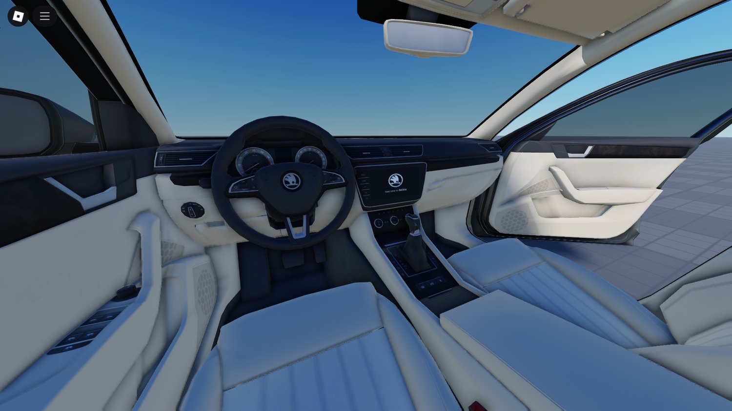 Interior dashboard and front seat area